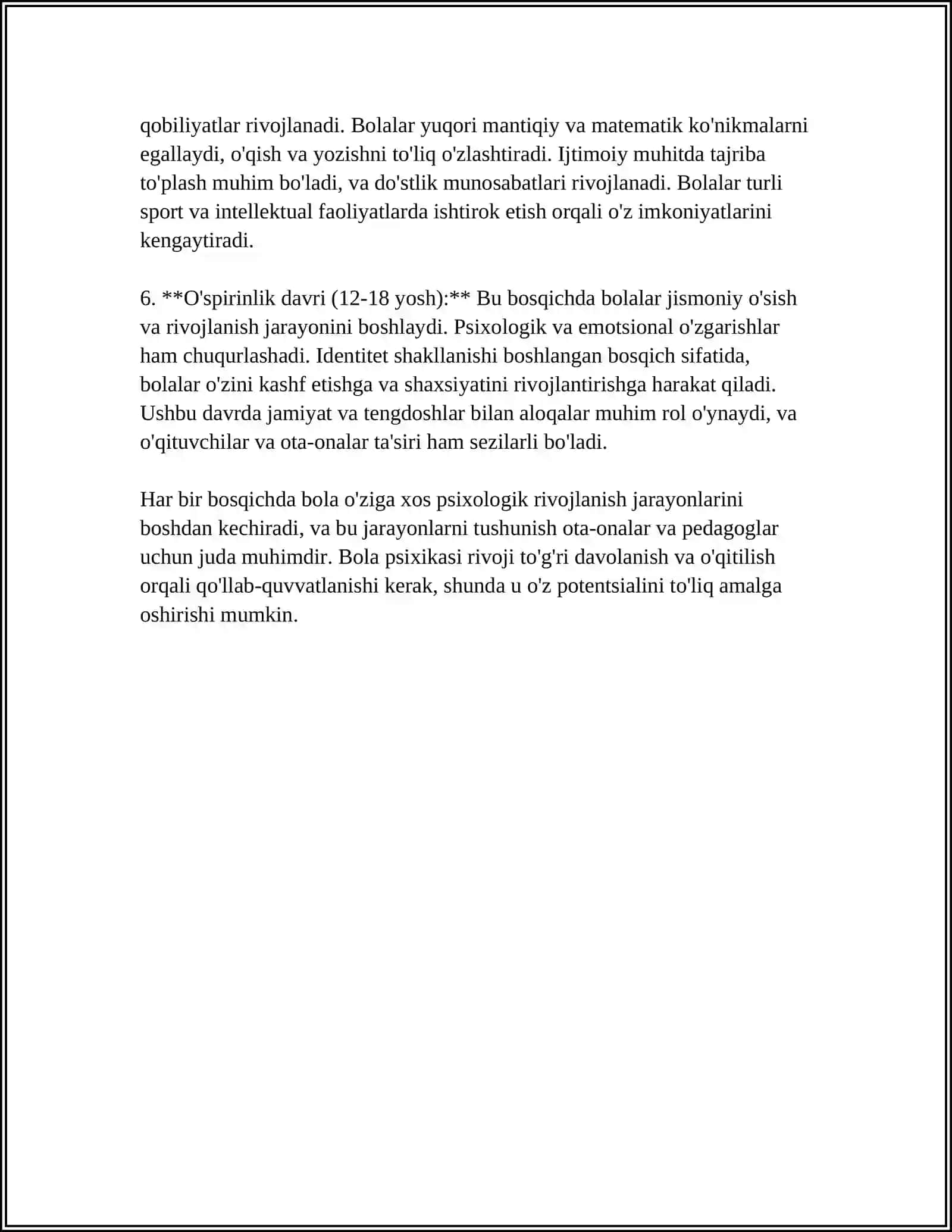 BOLA PSIXIKASINI O'RGANISH PRINTSIPLARI 4