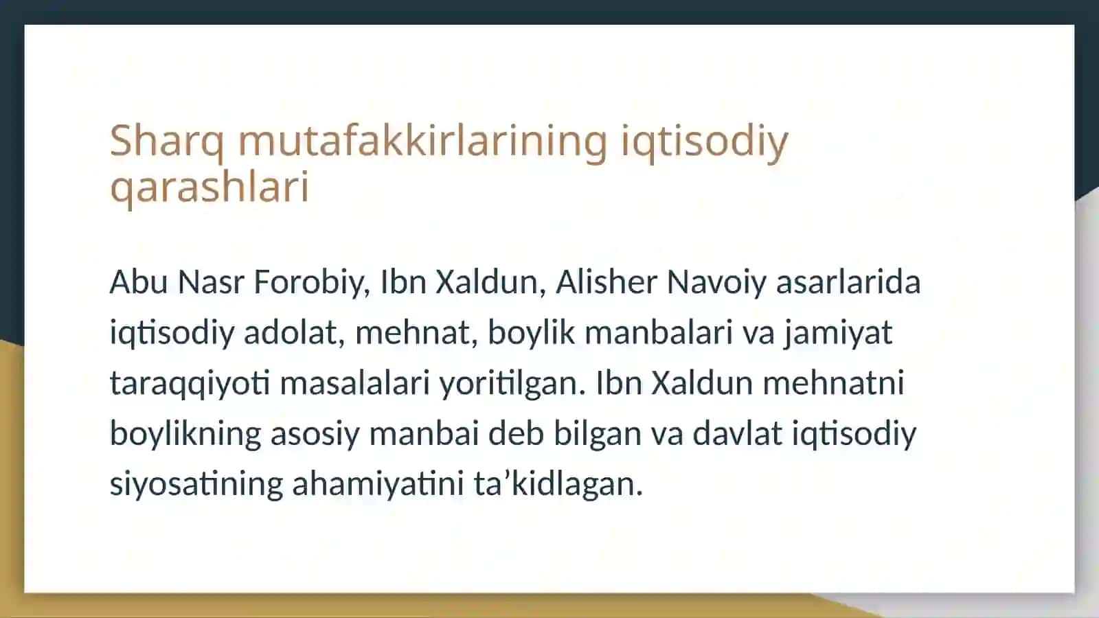 Buyuk iqtisodchi olimlar taʼlimot va tadqiqotlarini oʻrganish 4