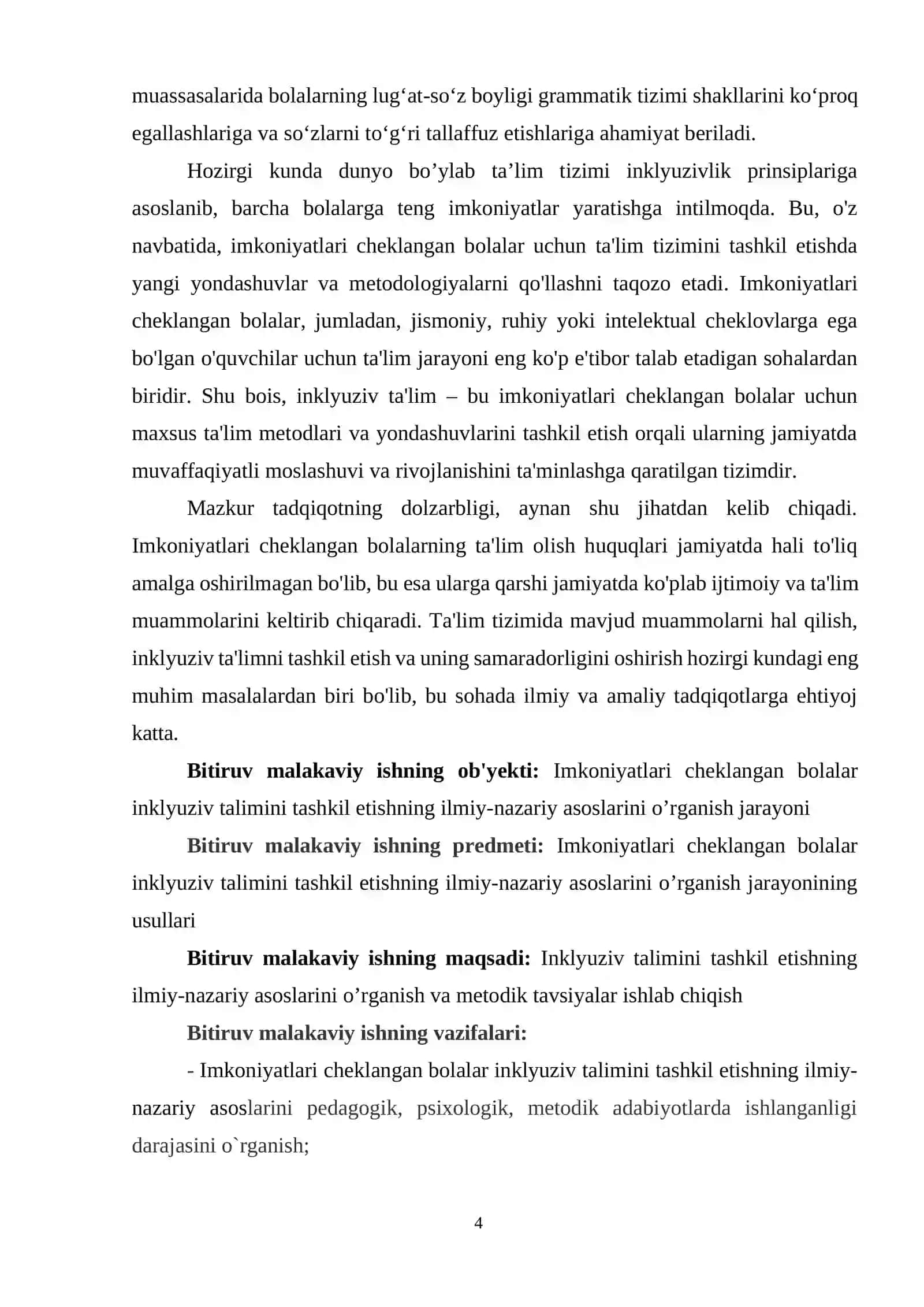 Imkoniyаtlаri cheklаngаn bolаlаr inklyuziv tаlimini tаshkil etishning ilmiy-nаzаriy аsoslаri 4