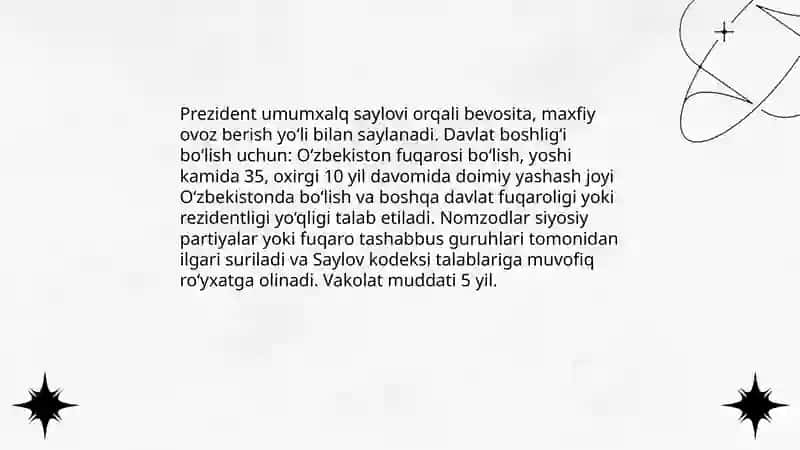 Prezidentning konstitutsiyaviy maqomi 4