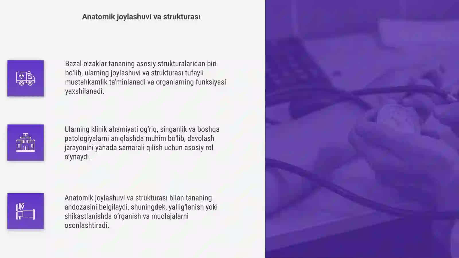 Bazal oʻzaklarning klinik - anatomik ahamiyati 4