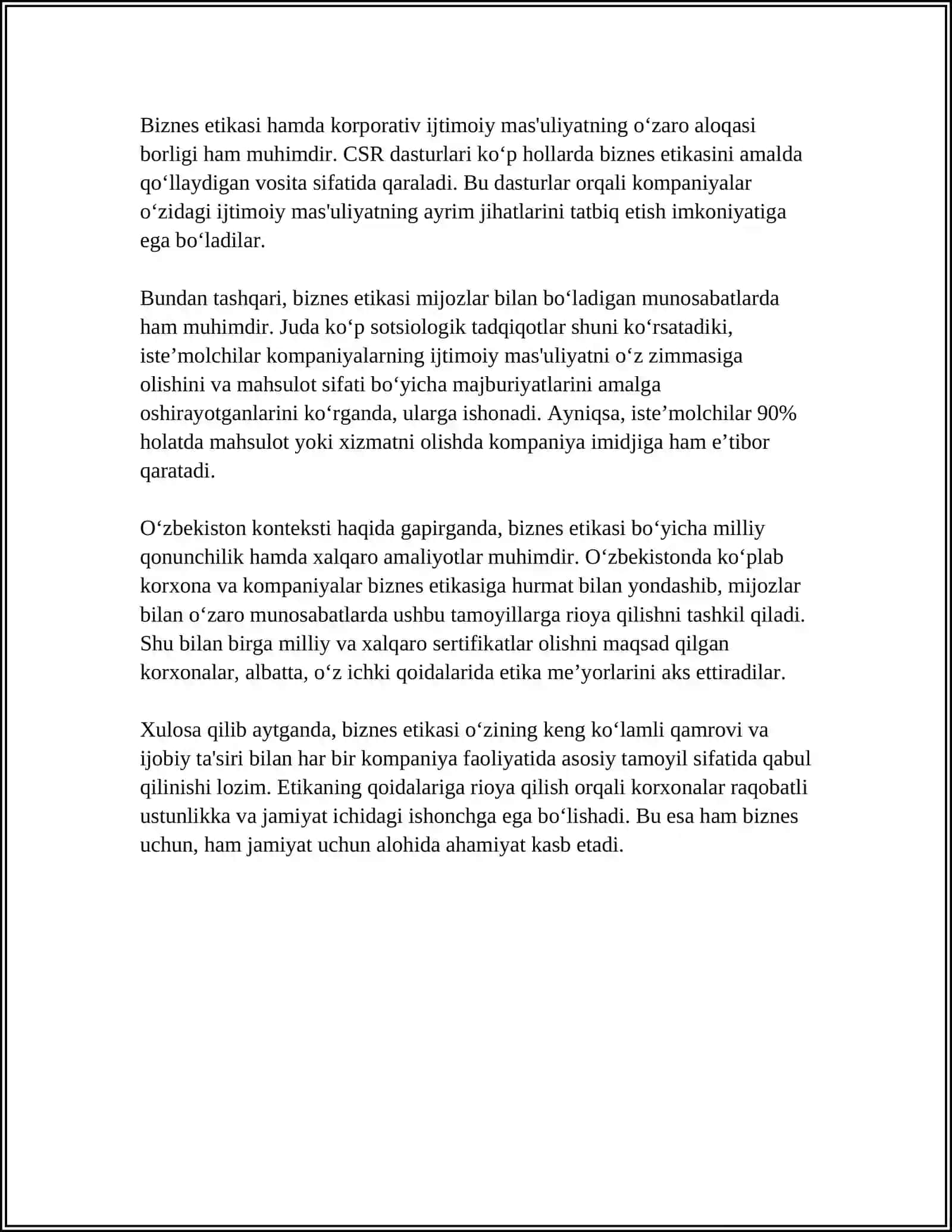 Biznes etikasi asoslari 4