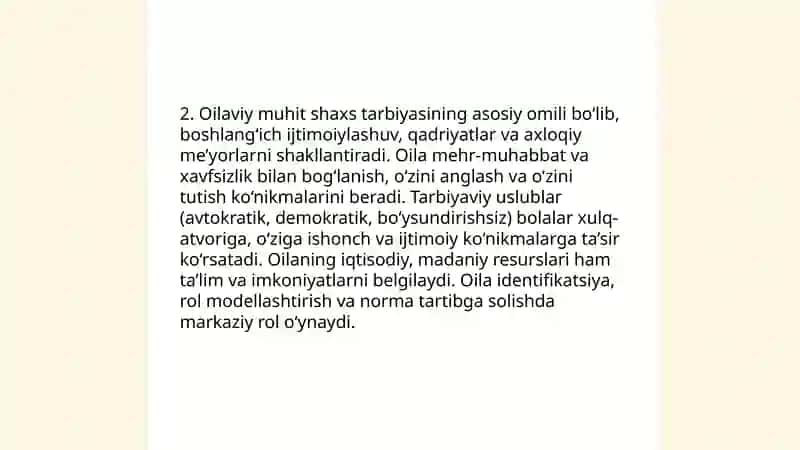 Shaxsning rivojlanishi tarbiyasi va ijtimoiylashuvi 4
