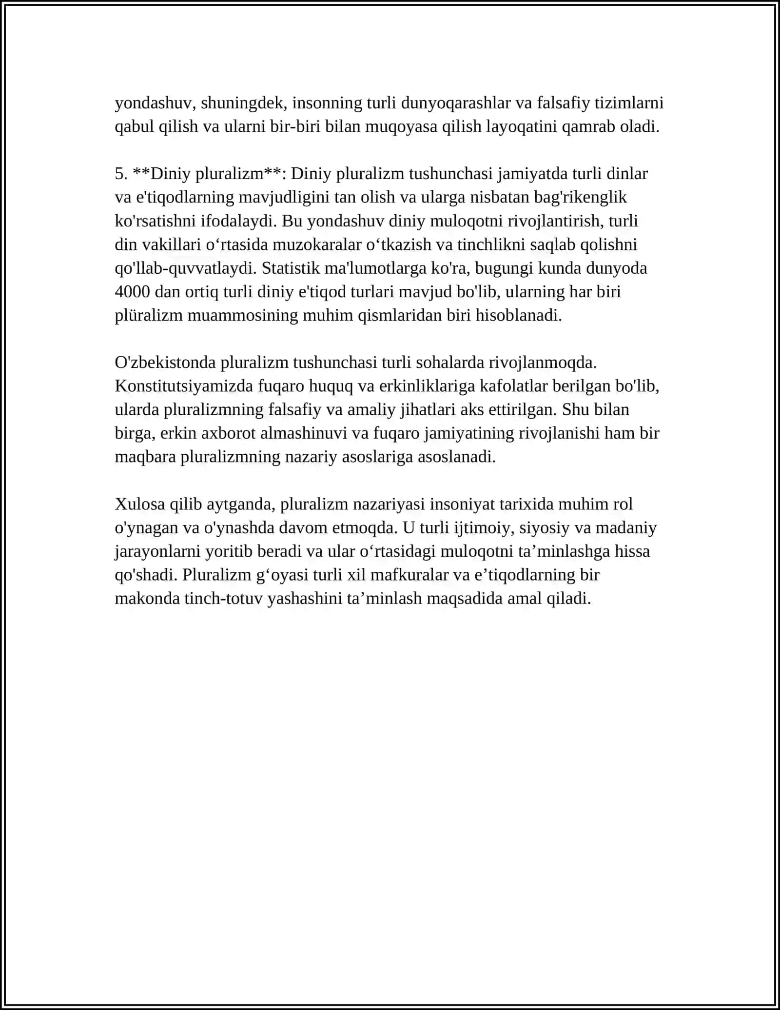 Plyuralizm va uning haqiqatini anglab yetishdagi ahamiyati 4