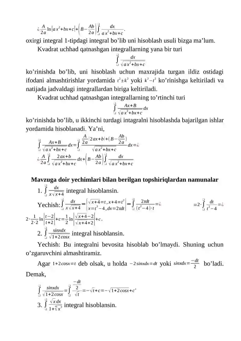 Matematik analiz fanidan 4
