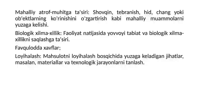 Ekologik jihatlar haqida tushuncha 4