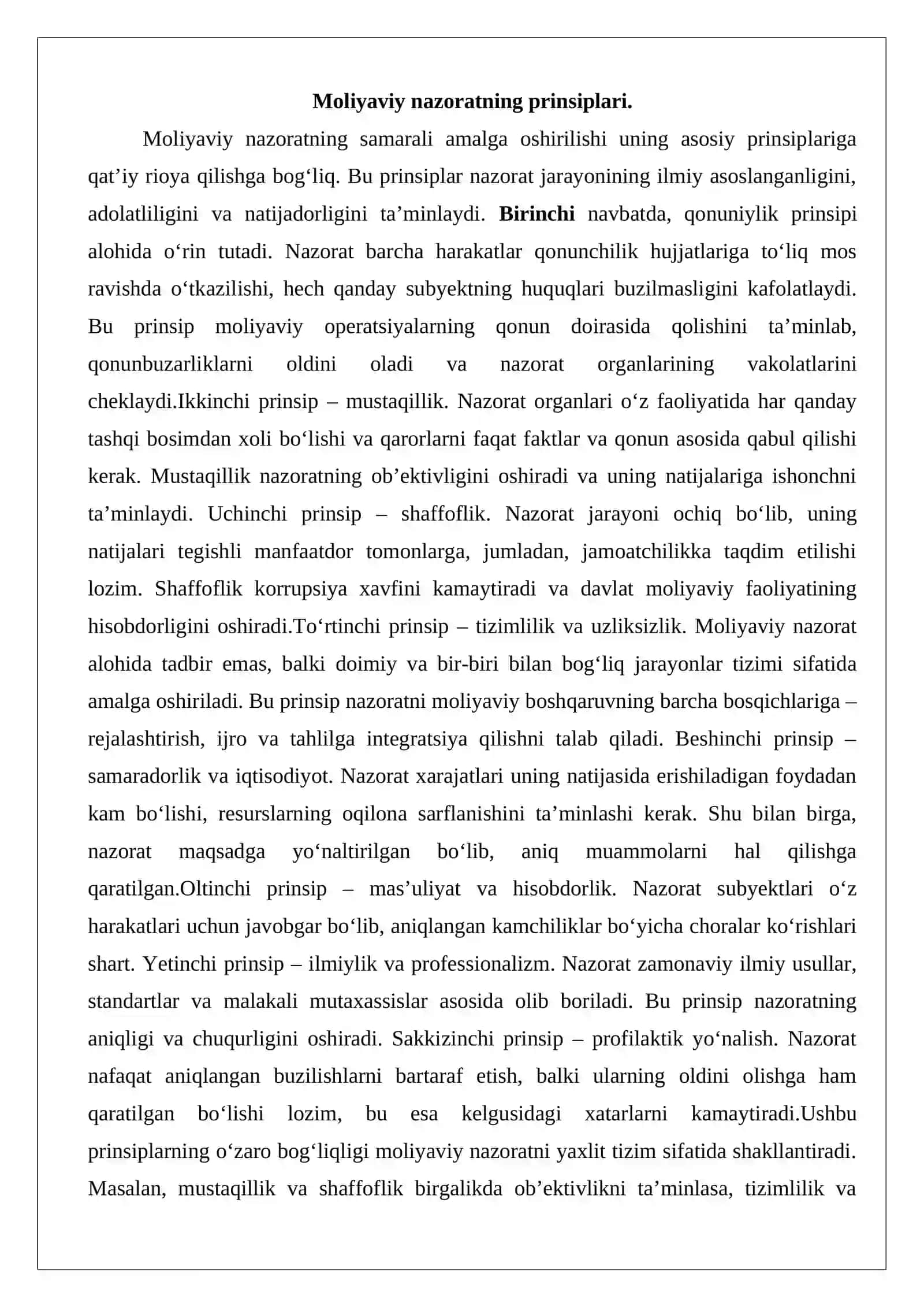 Davlat moliyaviy nazorati: respublika darajasida, mahalliy darajada 4
