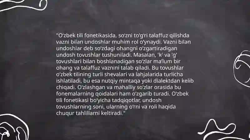 Undoshlar tasnifi 4