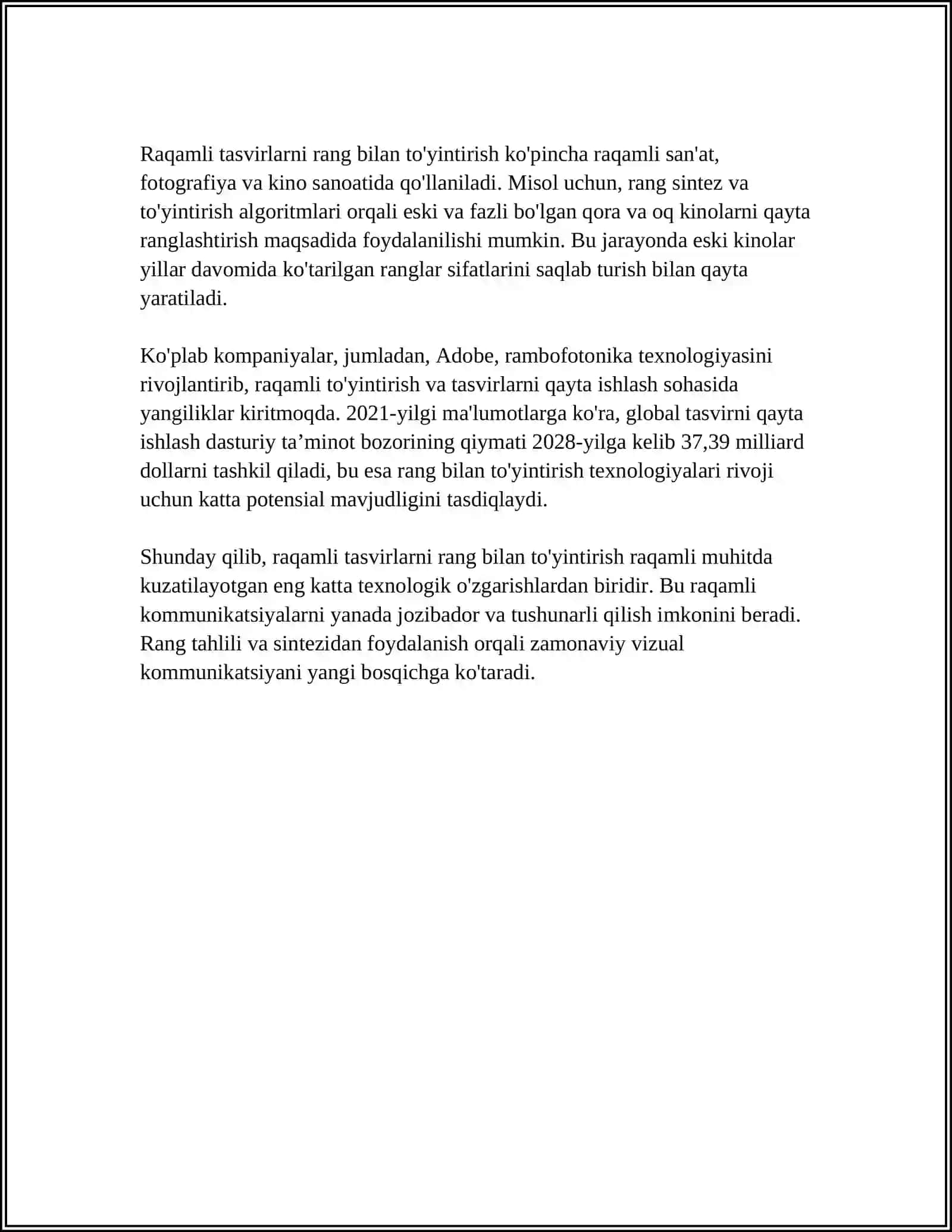 PHOTOSHOP DASTURINING GRAFIK OB’YEKTLARDA RANGLAR VA QATLAMLAR BILAN ISHLASH 4