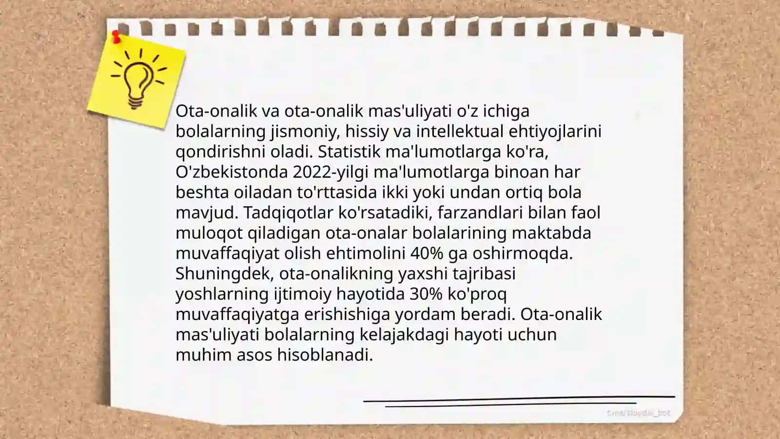 Oilada ota onalik pozitsiyasi tarbiya imkoniyatlarini omili sifatida 4