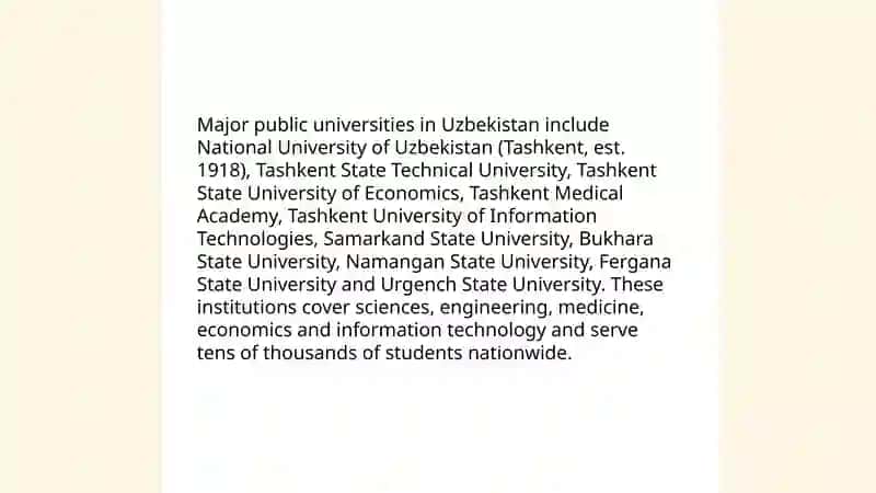 Overview of Higher Education System in Uzbekistan 4