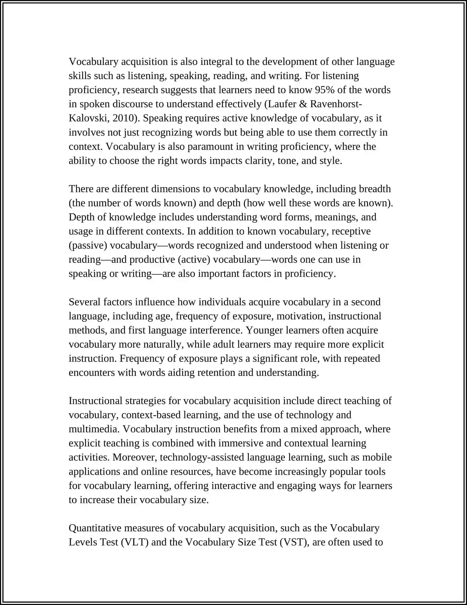 THE IMPACT OF VOCABULARY ACQUISITION ON DEVELOPING LINGUISTIC COMPETENCE IN HIGH SCHOOL LEARNERS 4