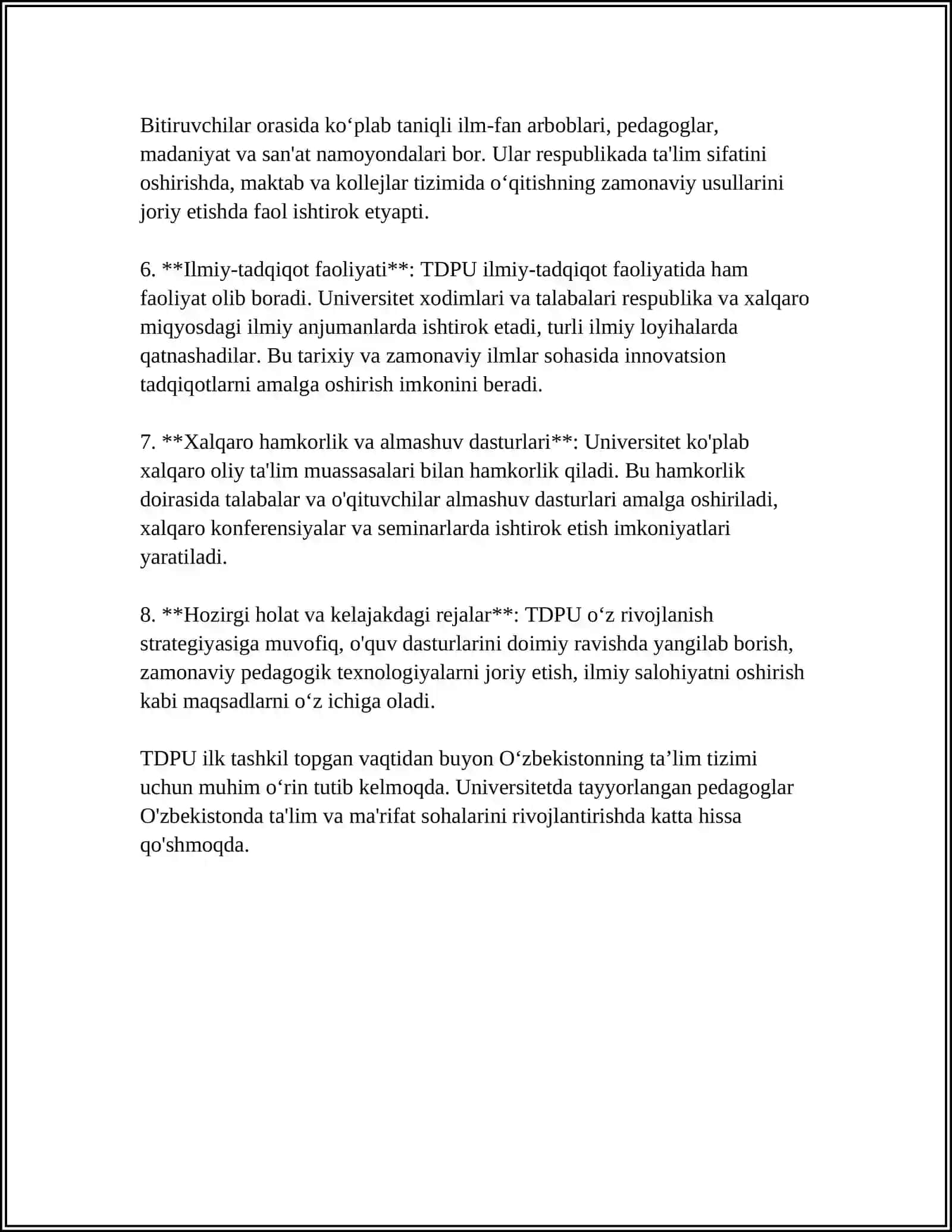 NIZOMIY NOMIDAGI TOSHKENT DAVLAT PEDAGOGIKA UNVERSITETI 4