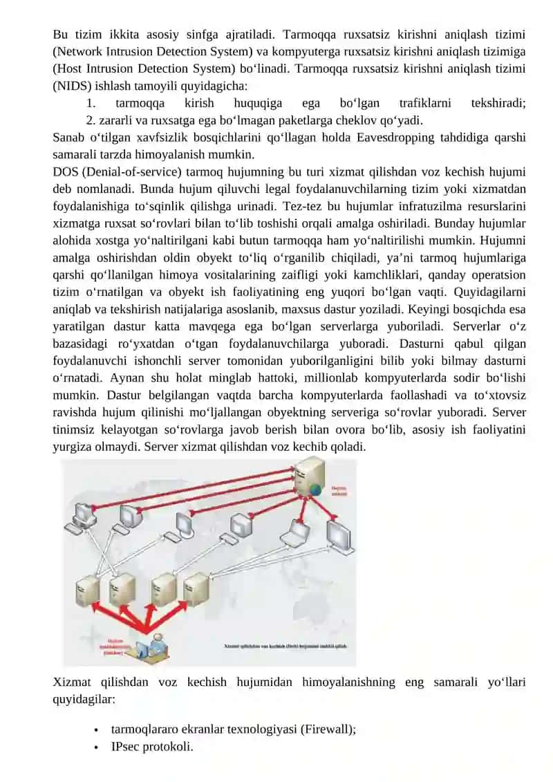 TEXNIK TIZIMLARDA TARMOQ XAVFSIZLIGI 4