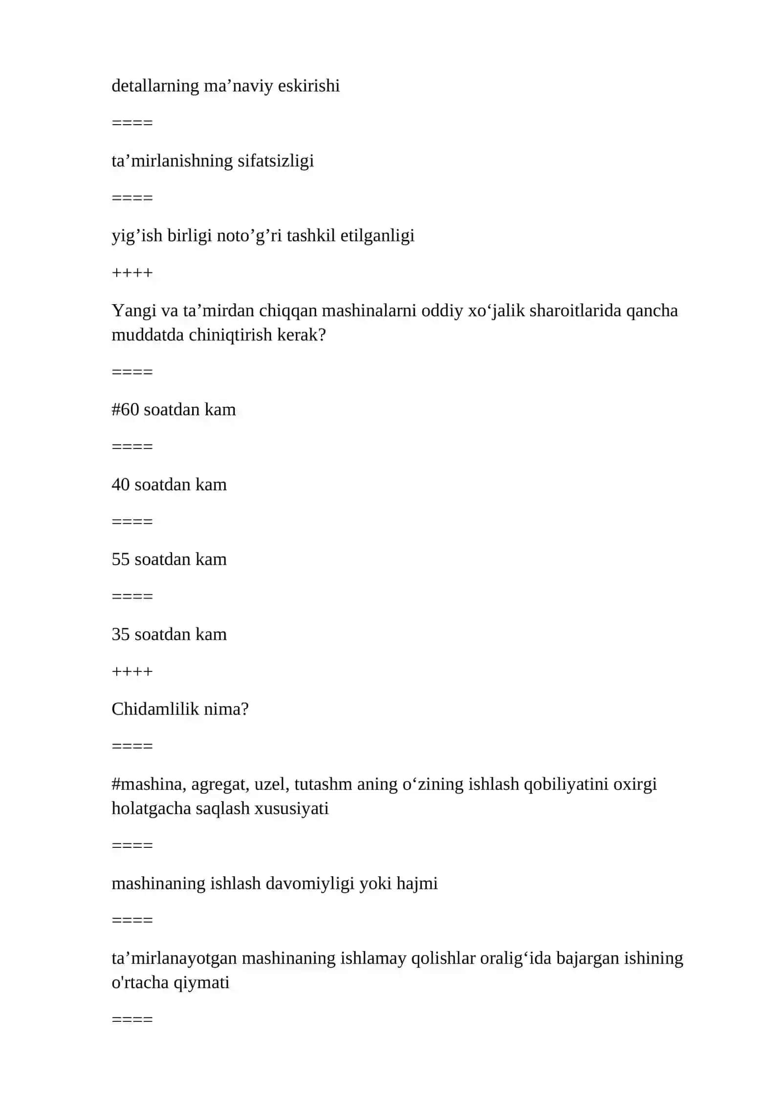 Mashina berilgan vazifalarni bajara olishi 4