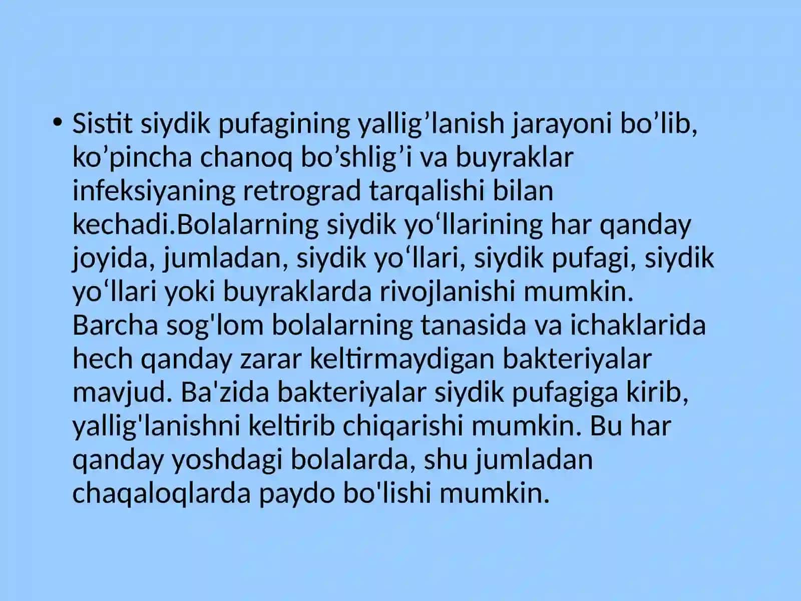Bolalarda siydik yo‘llari infeksiyalari 4