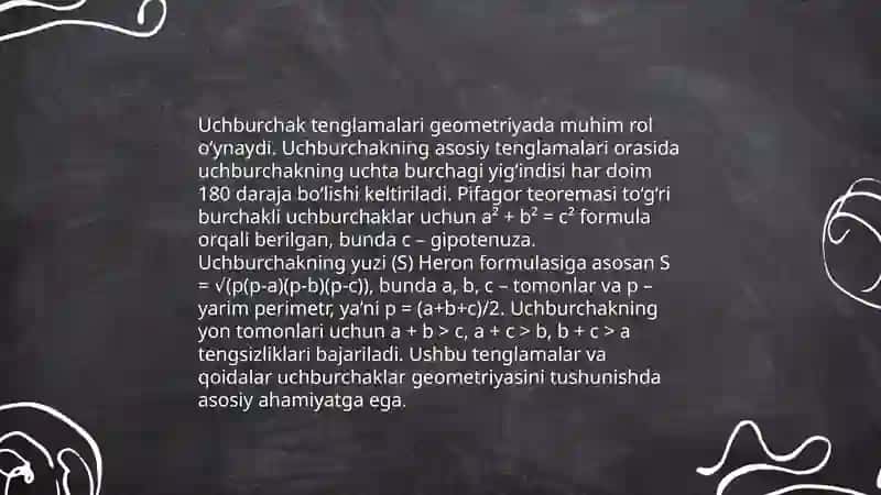 Uchburchak yasash 4
