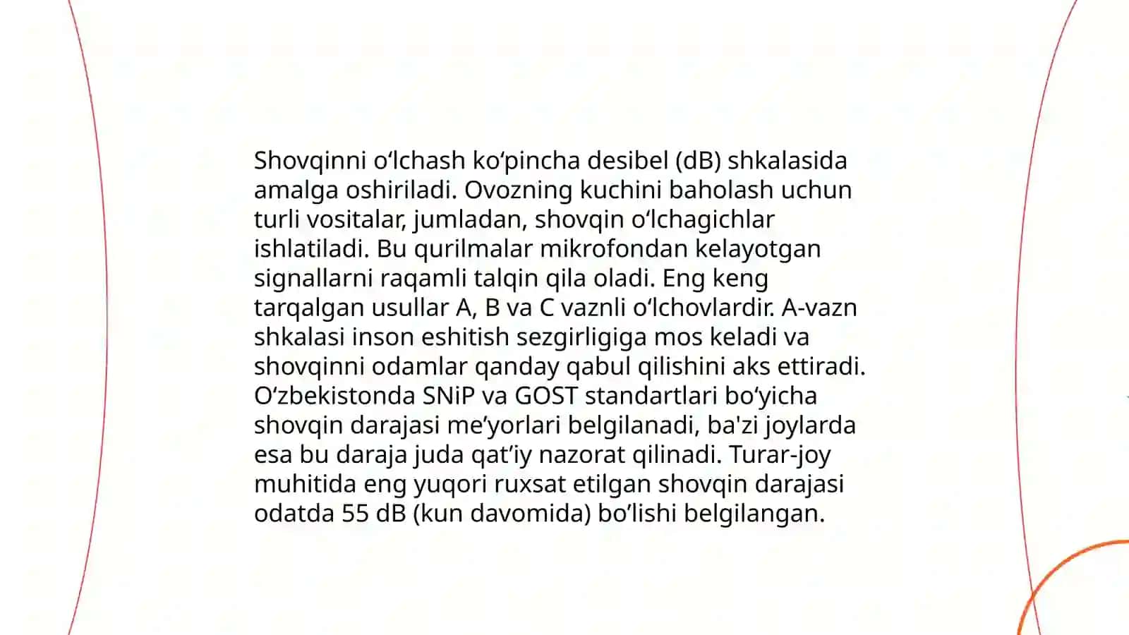 Shovqin nazorati tamoyillari 4