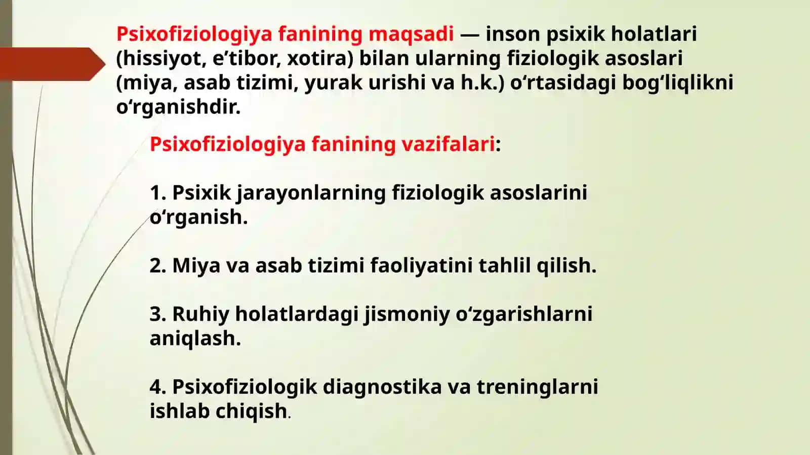 Psixofiziologiya FANI predmeti va vazifalari 4