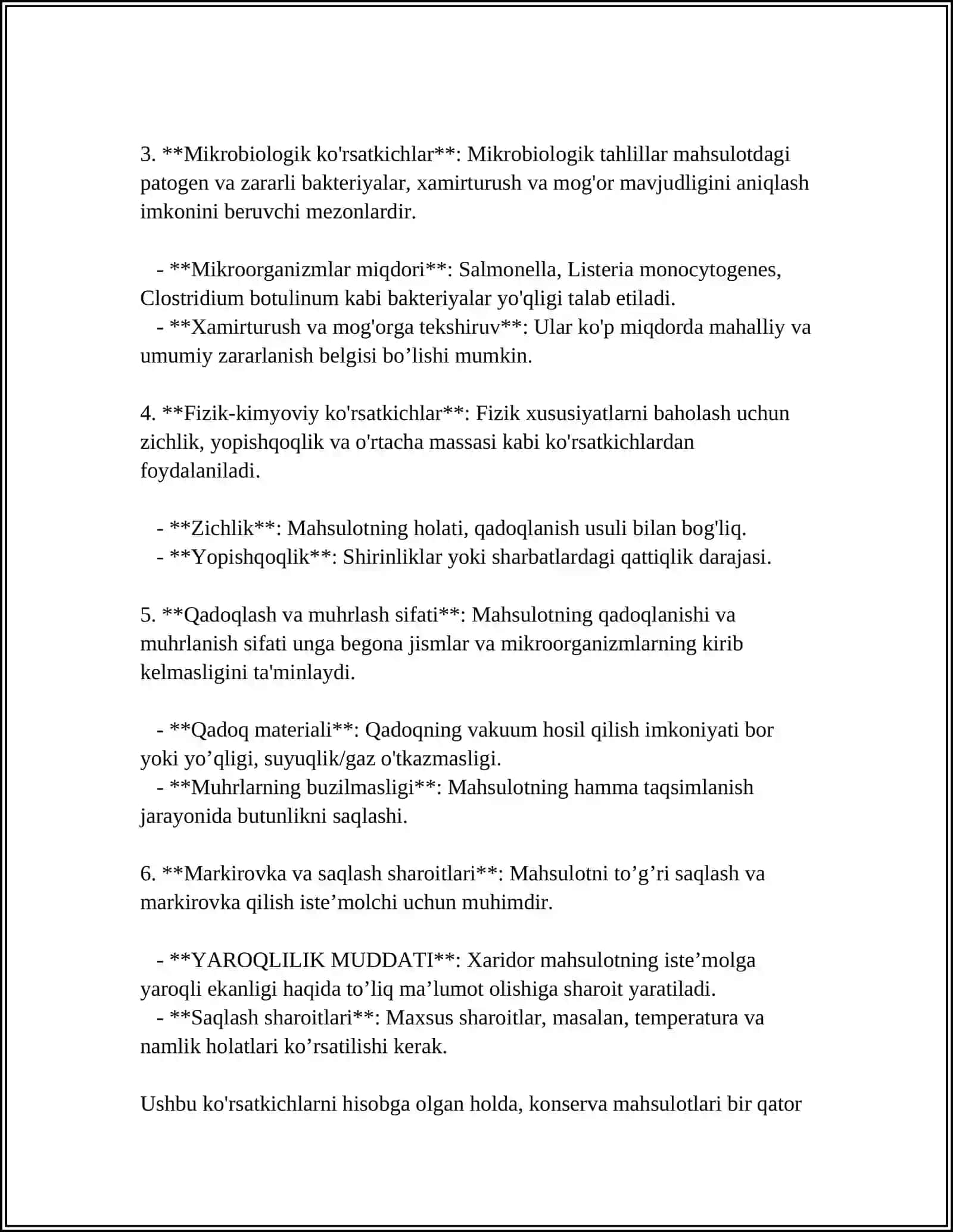 KONSERVALANGAN VA TUZLANGN MEVALARGA QÓYILGAN TALABLARNI ÓRGANISH 4