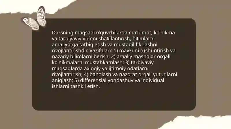 Dars - o'qitishning asosiy tashkiliy shakli 4