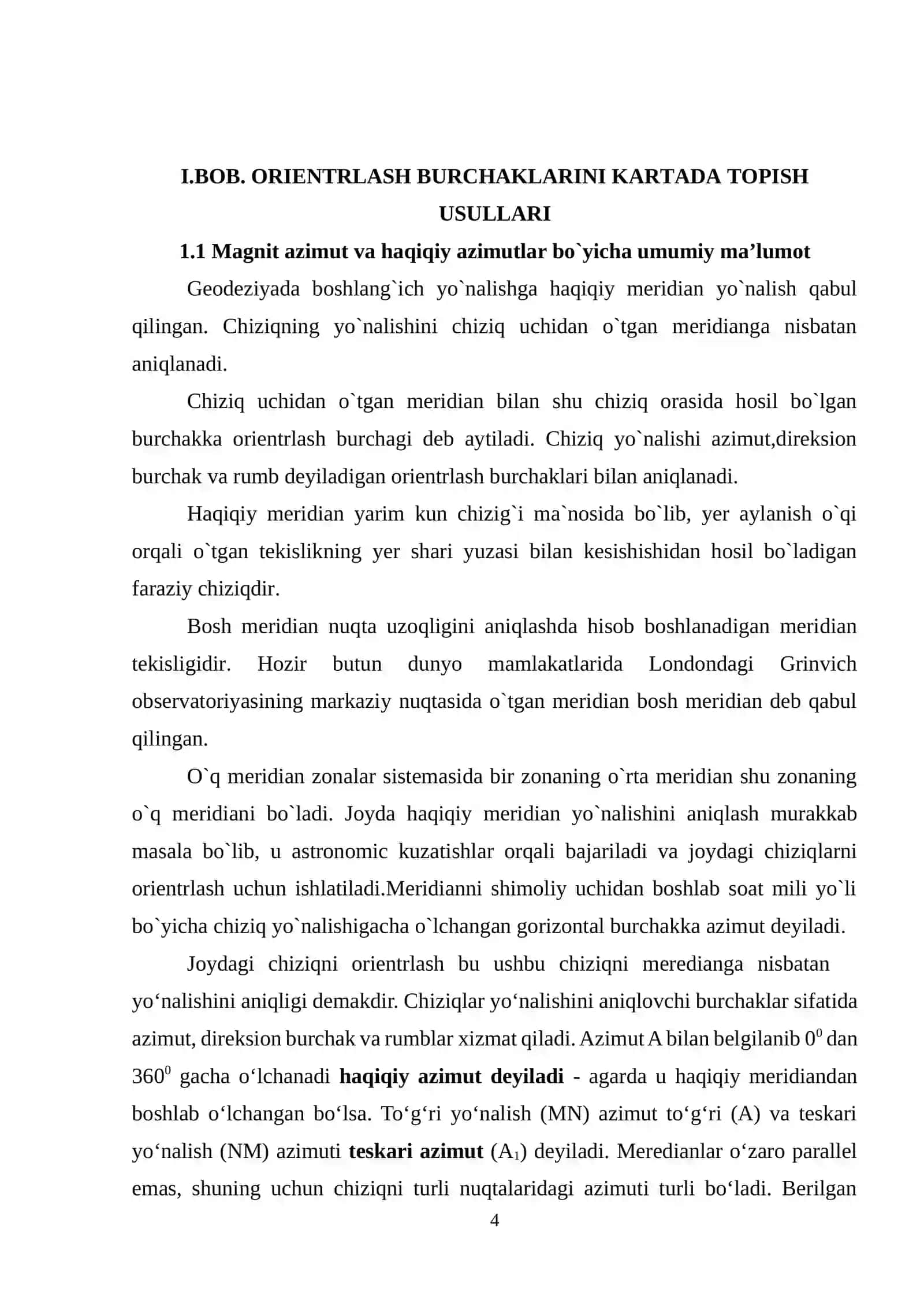 HAQIQIY AZIMUT VA DIREKSION BURCHAK 4