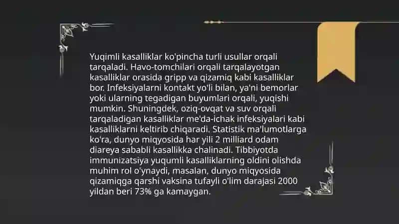 Yuqimsz va yuqimli kasaliklar 4