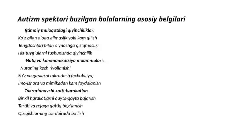 Autizm spektori buzulgan bolalar 4