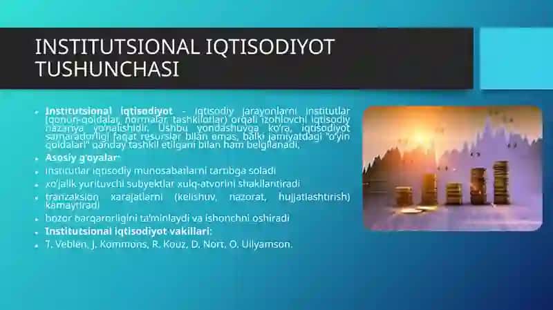 INSTITUTLARNING RIVOJLANISH EVOLYUTSIYASI 4