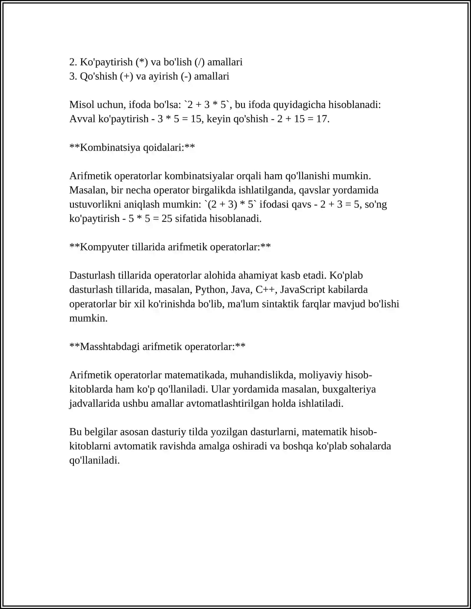 QARAYEV LAZIZBEKNING ALGORITIMIK TILLAR VA DASTURLASH FANDAN TAYORLAGAN REFARATI 4