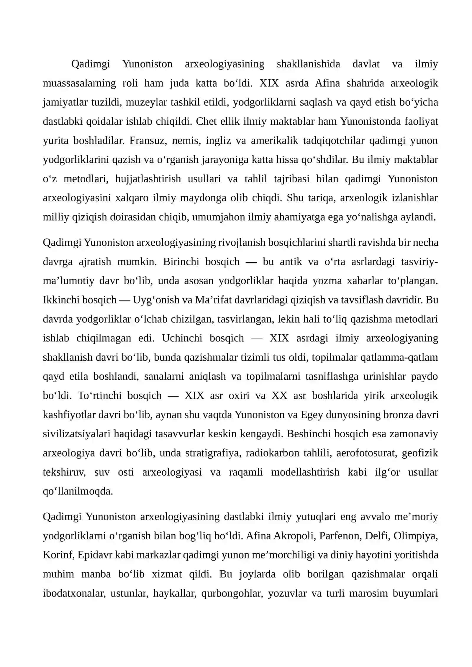 Qadimgi Yunonistonning arxeologik o‘rganilishi 4