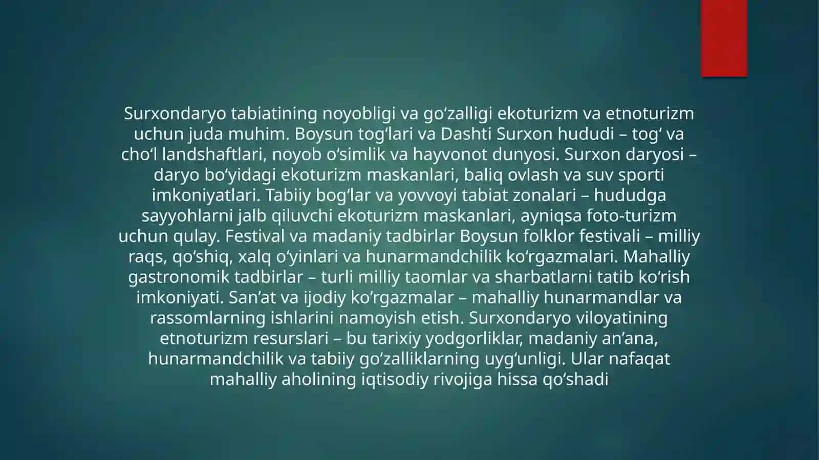 Surxondaryoda etnoturizm va kreativ faoliyat 4