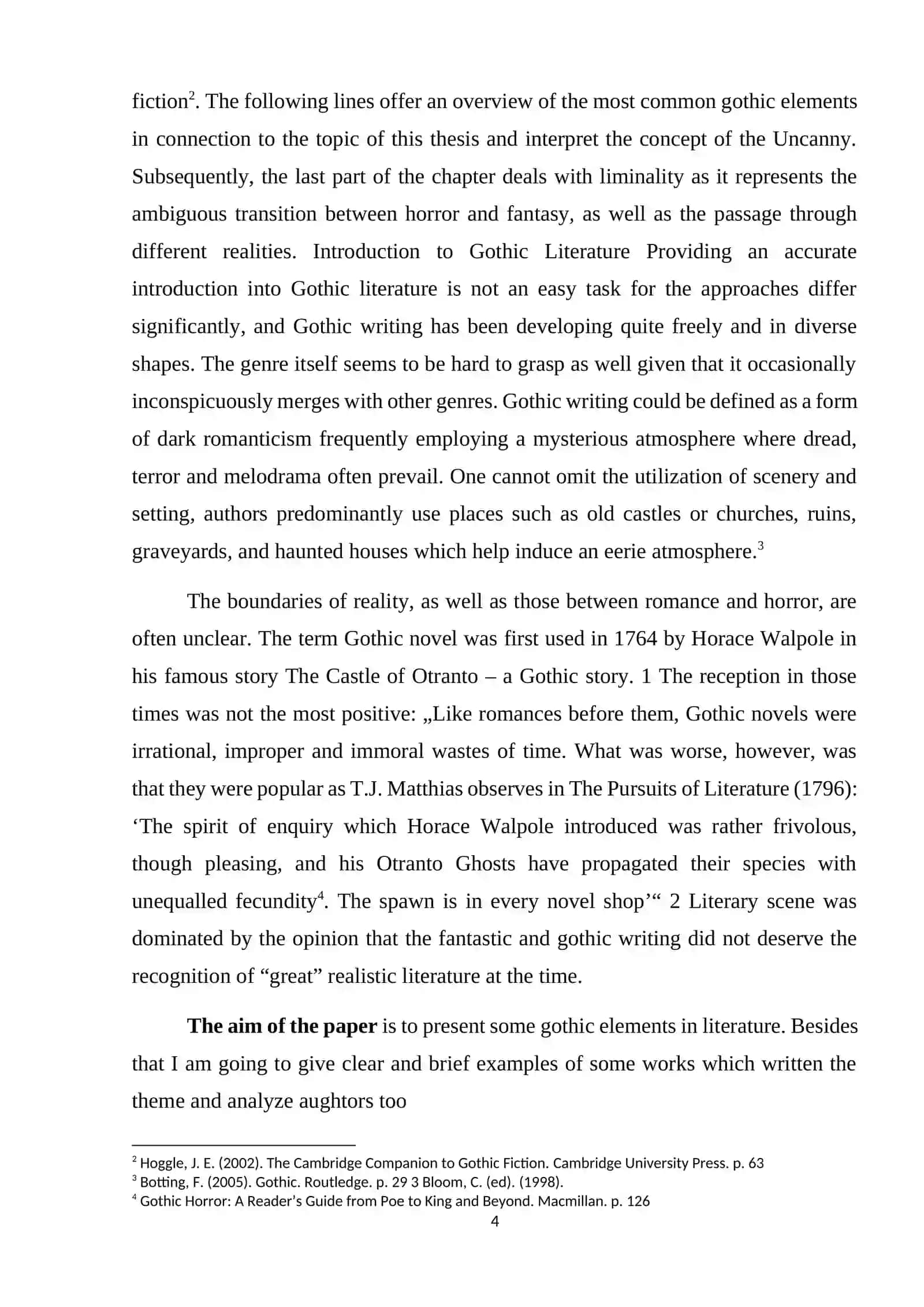 Course paper on Gothic elements in the modern ENGLISH novel 4