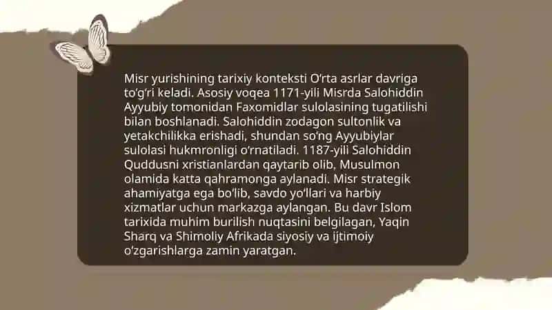"Napoleon Bonapartning Misrga yurishi" mavzusida taqdimot tayyorlash 4
