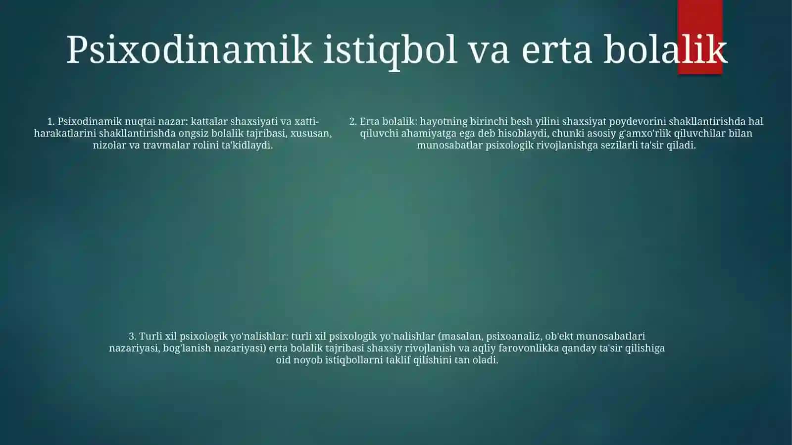 Psixologik Yönalishlar Baholash 4
