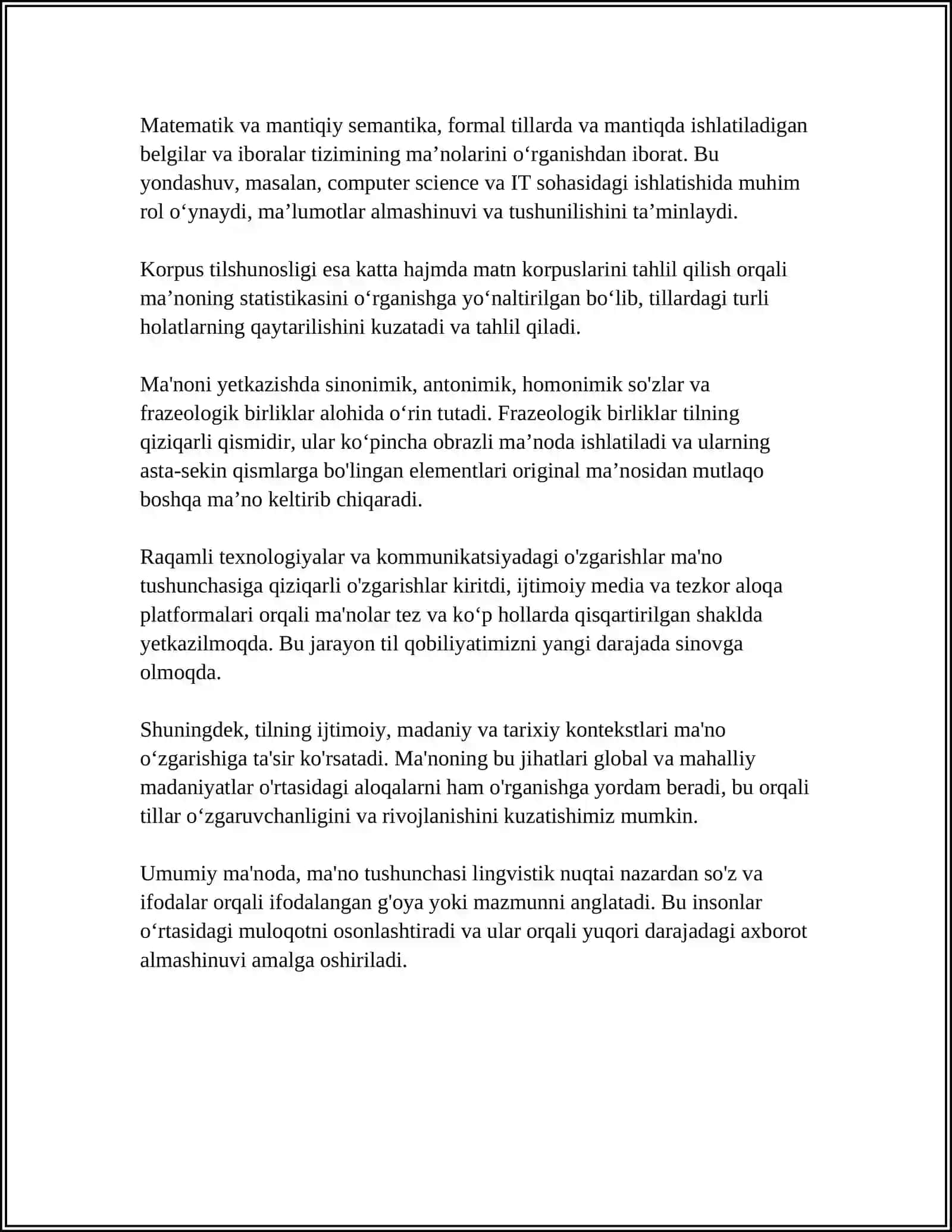 SÒZLARNING SEMANTIK TAHLILI 4