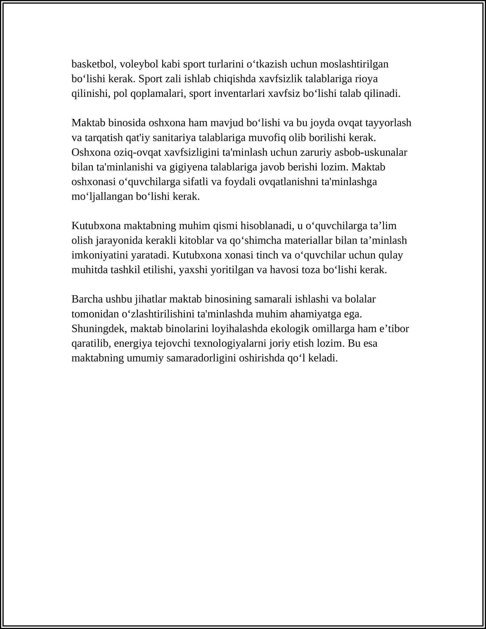 MAKTAB BINOSI VA JIHOZLARIGA QOYILADIGON JIXOZLAR 4