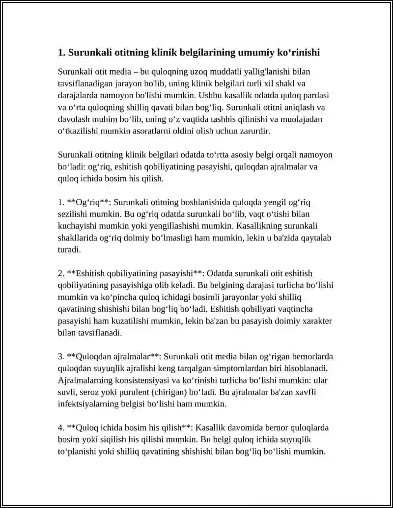 SURUNKALI OTITNING BELGILARI VA BEMORNI PARVARISH 4