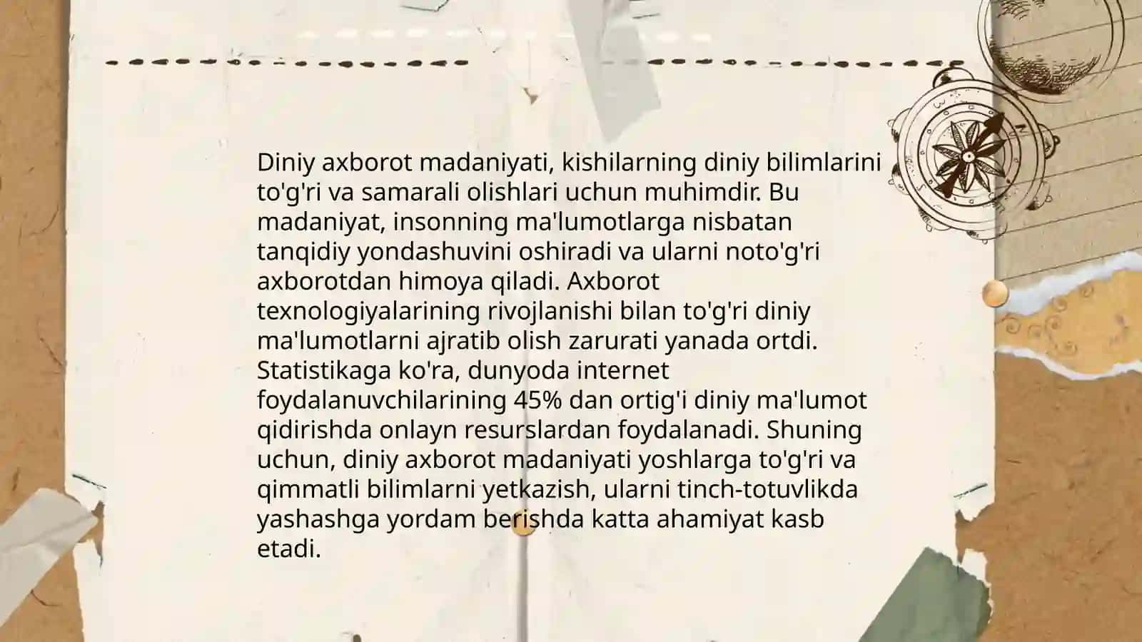 Ijtimoiy tamoqlarda diniy axborot madaniyatini tarbiyalashni zaruriyati 4