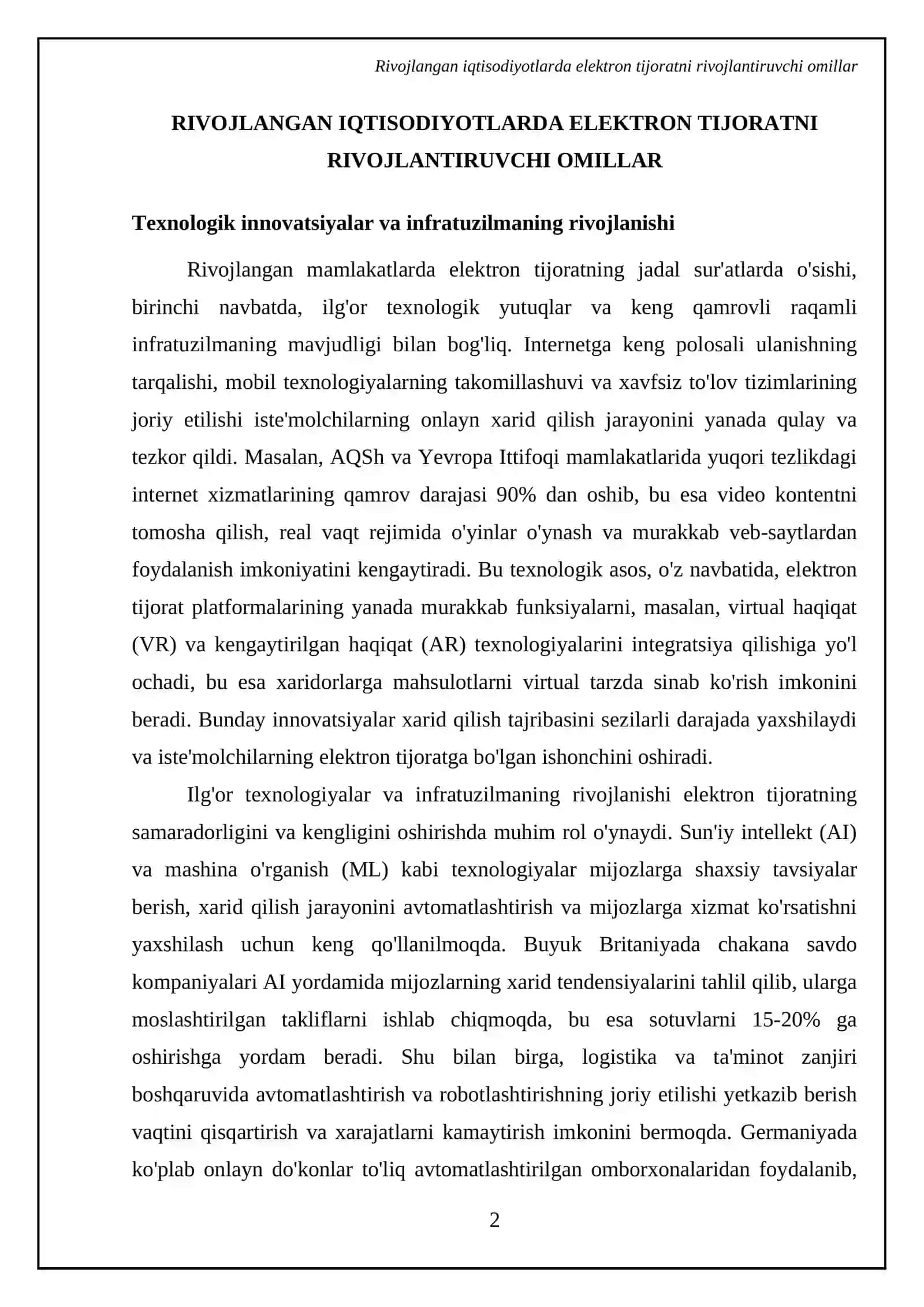 Rivojlangan mamlakatlarda elektron biznesning holati tahlili 4