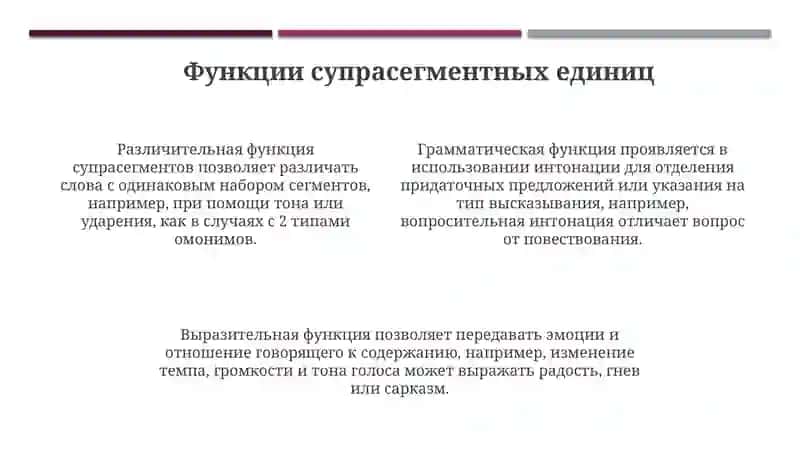 Суперсегментные единицы 4