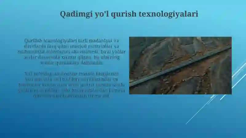 Qadimgi yoʻl va yoʻl boʻyi inshootlari 4