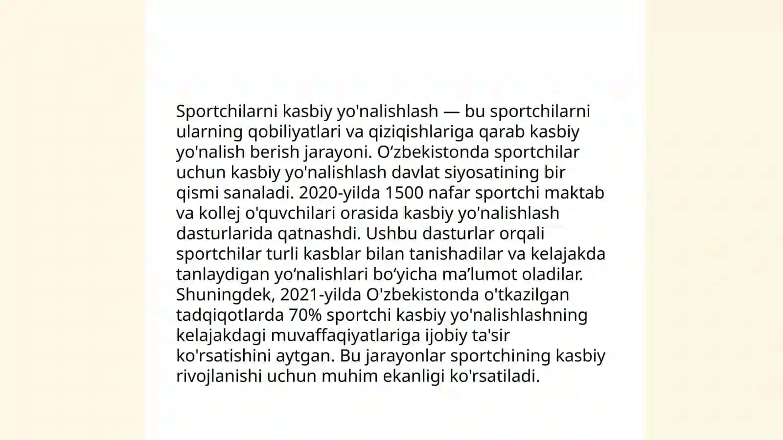 Sport sohasida agentliklar faoliyat va sportchilarni karerasini boshqarish 4