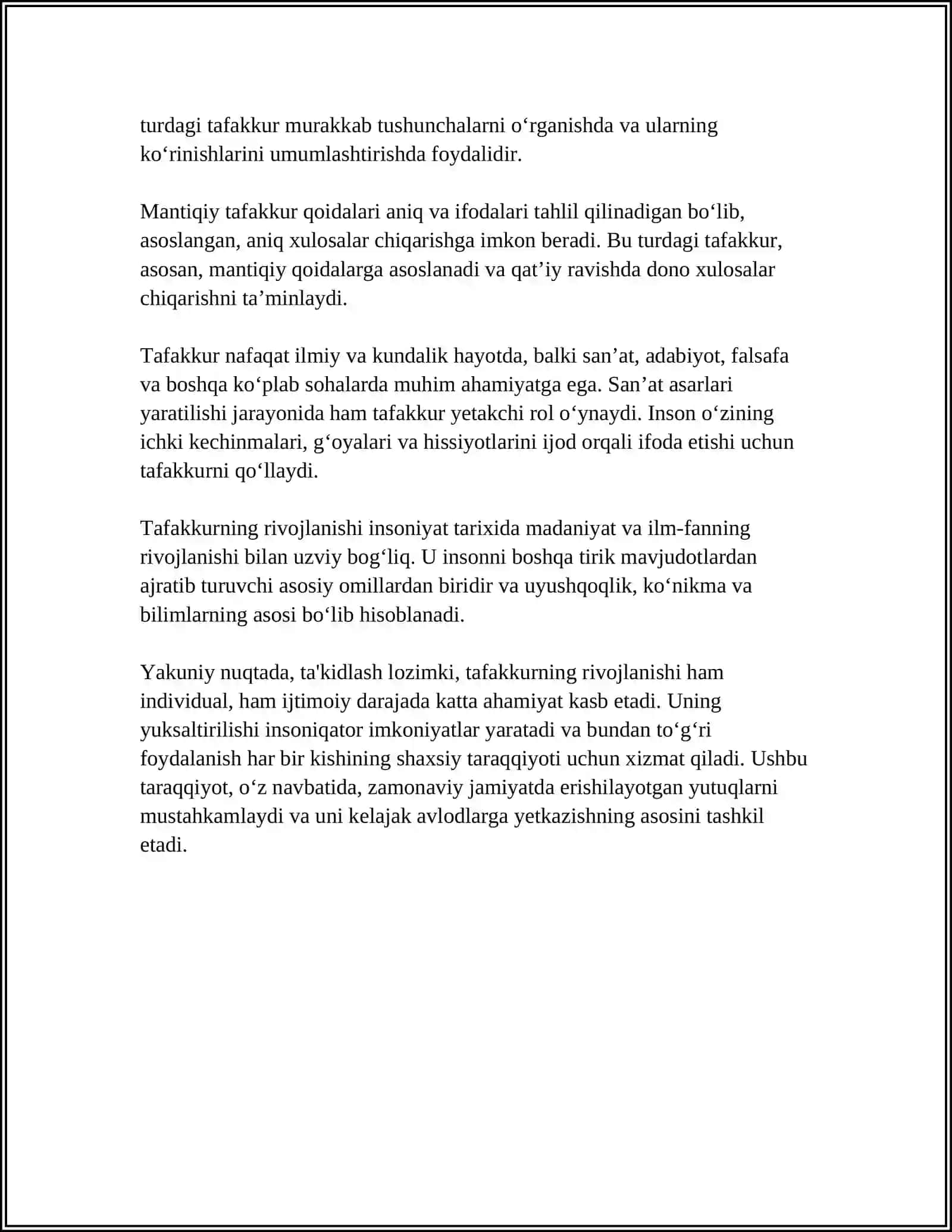 TAFAKKUR TUSHUNCHASI 4