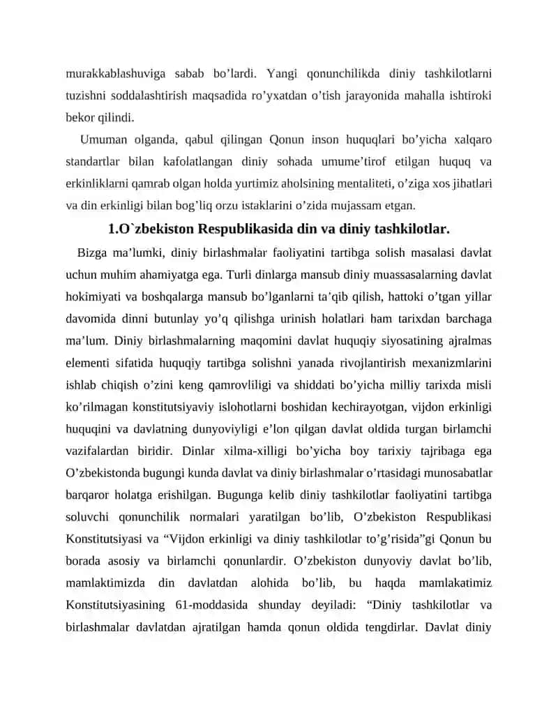 Vijdon va e`tiqoderkinligining tarifi 4