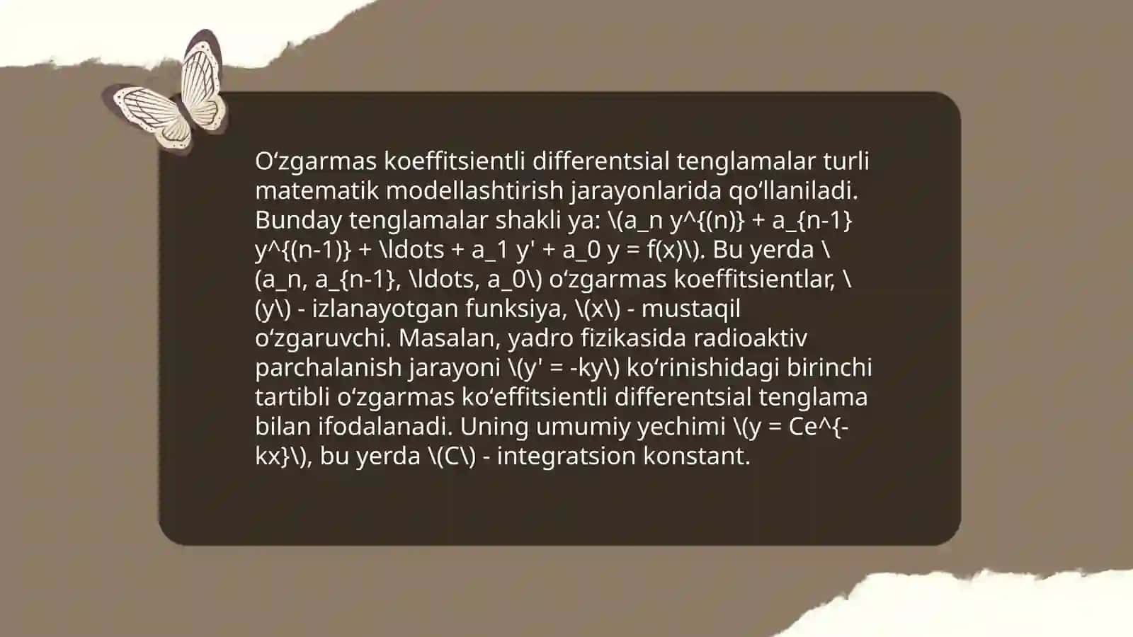 Chiziqli differensial tenglamalar sistemasi 4