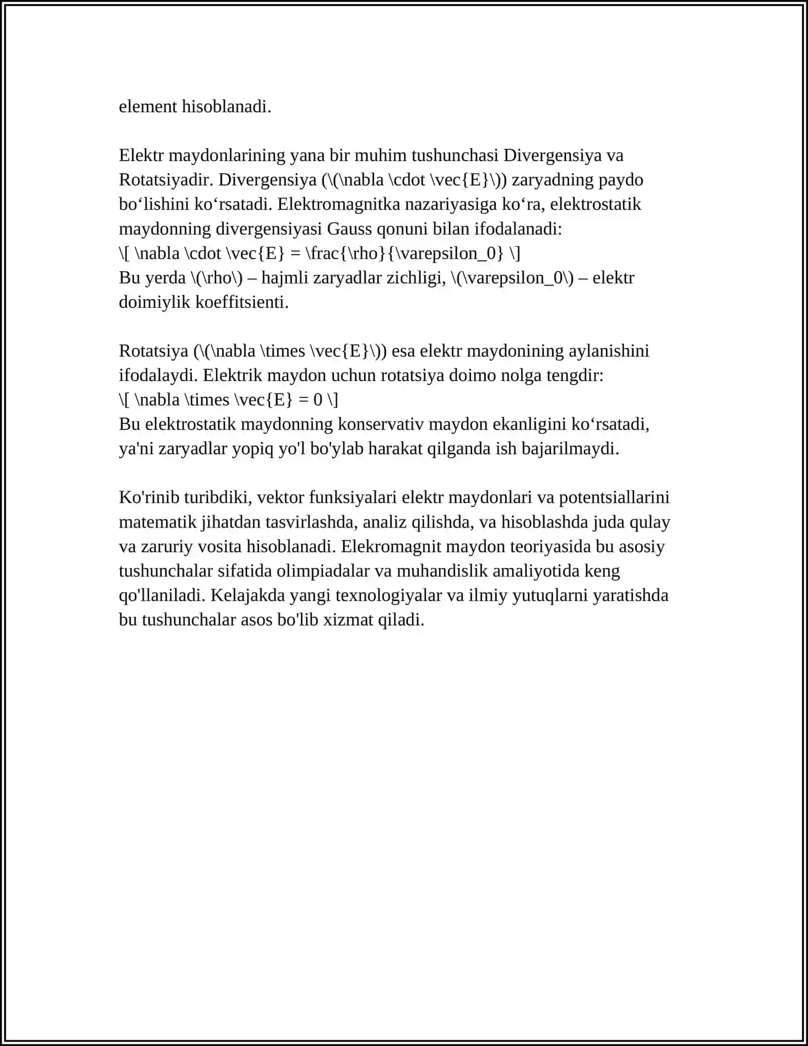 VEKTOR FUNKSIYALARNING ELEKTROTEXNIKA SOHASIDAGI TATBIQLARI 4