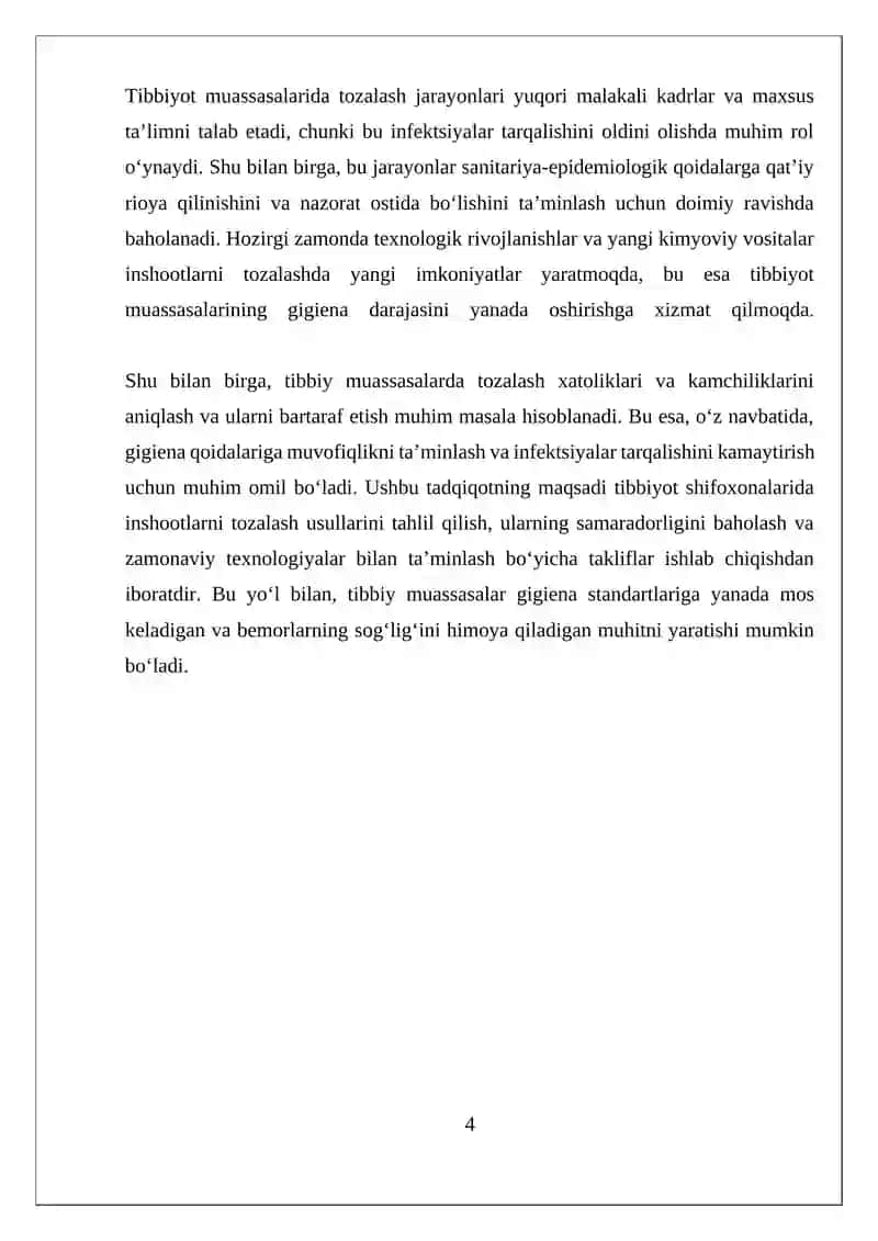 Tibbiy Shifoxonalarda Inshootlar Tozalash 4