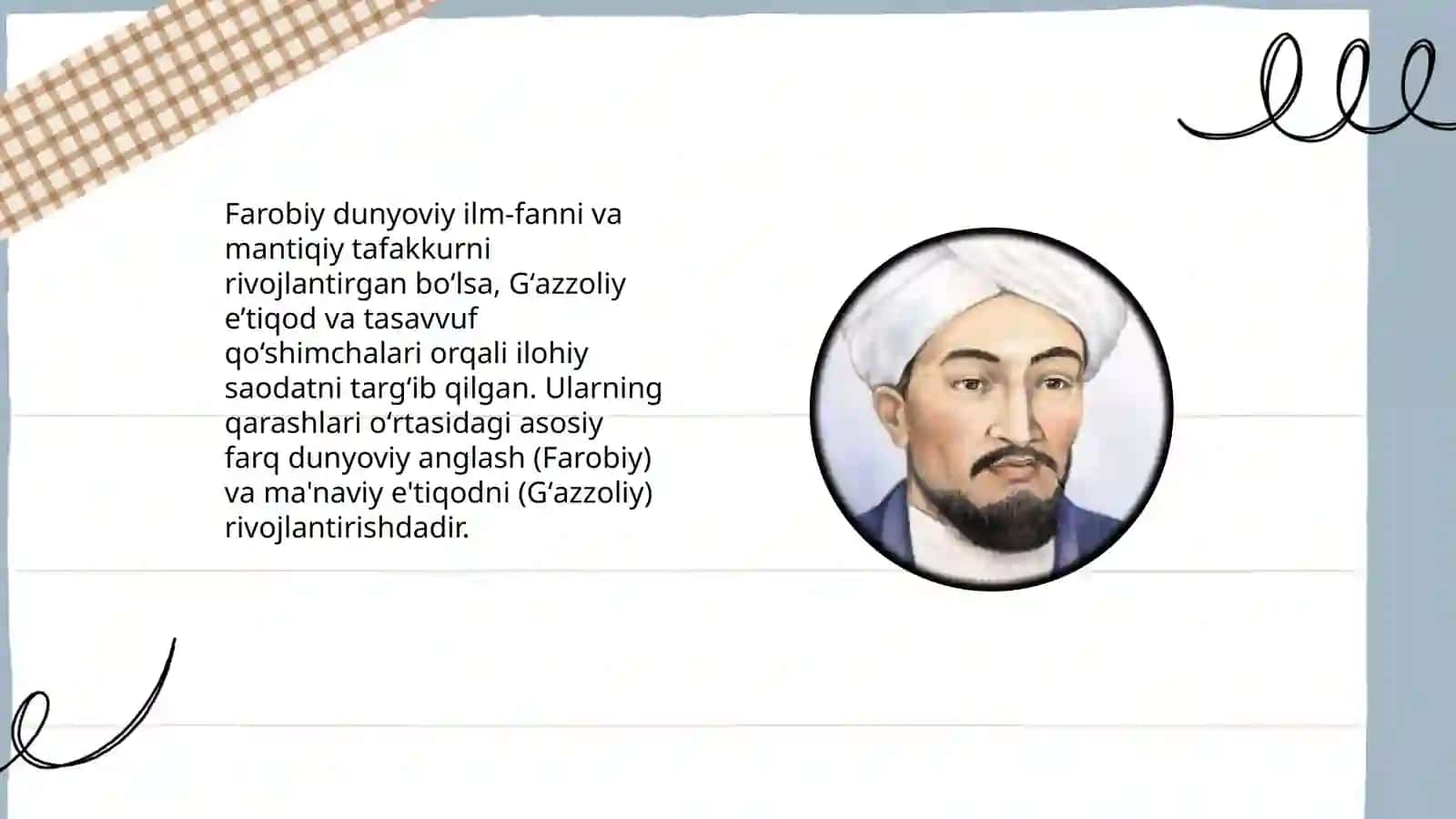 Abu Nasr Farobiy va Gʻazzoliyning falsafa ilmiga oid qarashlari qiyosiy tahlili etish (Farobiyning "Siyosatnoma falsafasi" va " Gʻazzoliyning"Kimyoi saodat" asoslari asosida" 4