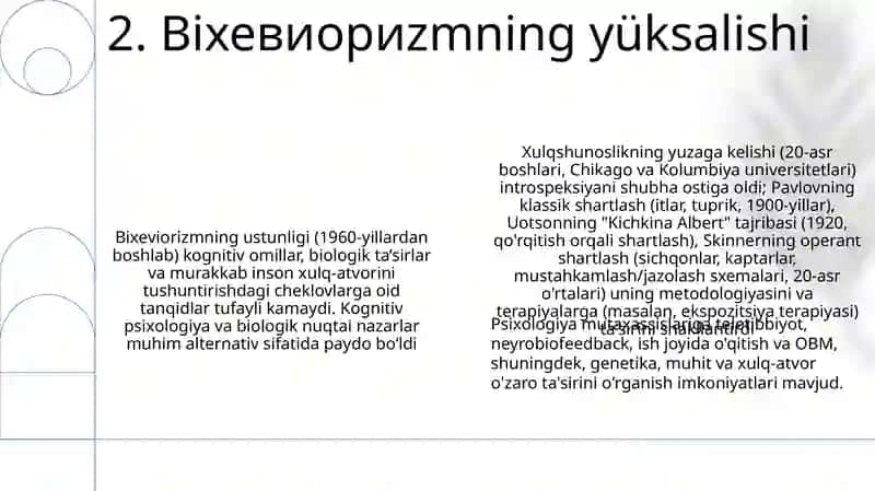 Psixolog kasbining shakllanishi tarixi va bugungi imkoniyatlari 4